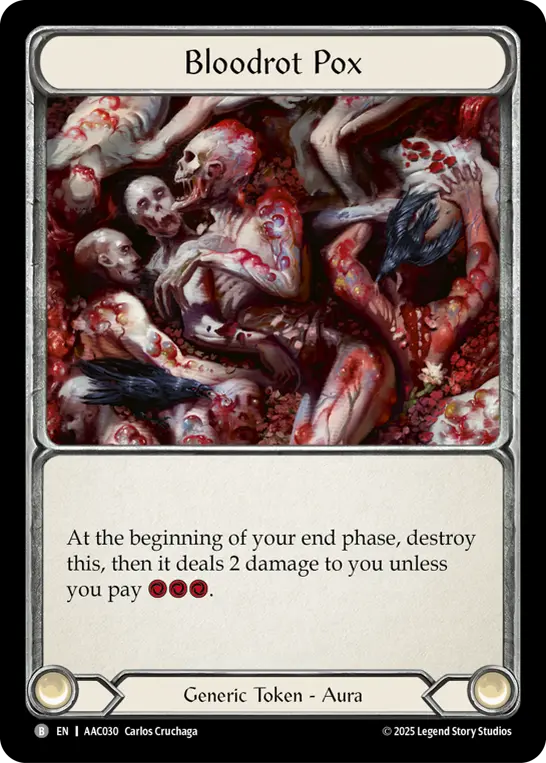 Bloodrot Pox — Armory Deck: Arakni Flesh and Blood card by Carlos Cruchaga