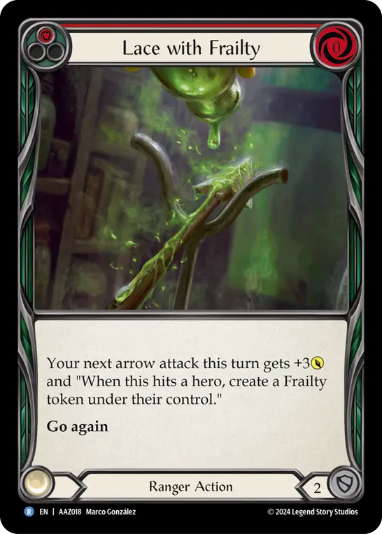 Lace with Frailty — Armory Deck: Azalea Flesh and Blood card by Marco Gonzalez