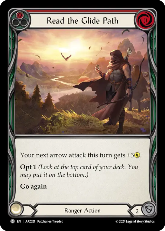 Read the Glide Path (Red) — Armory Deck: Azalea Flesh and Blood card by Patchanee Treedet