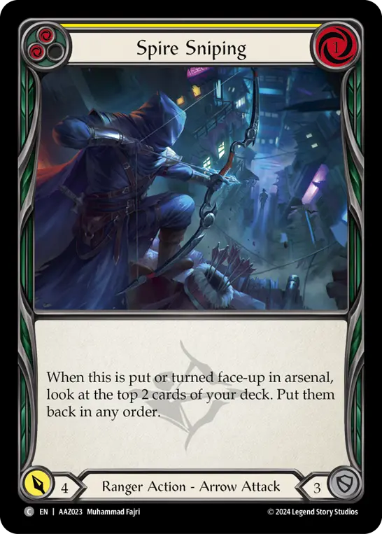 Spire Sniping (Yellow) — Armory Deck: Azalea Flesh and Blood card by Muhammad Fajri