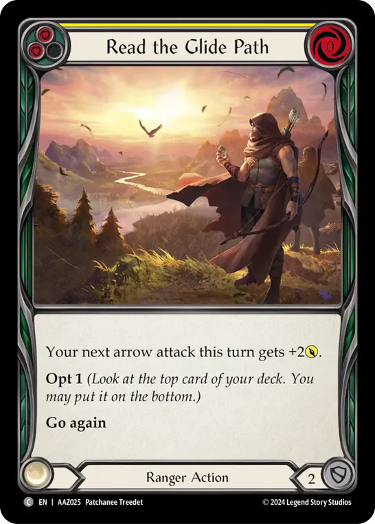 Read the Glide Path (Yellow) — Armory Deck: Azalea Flesh and Blood card by Patchanee Treedet