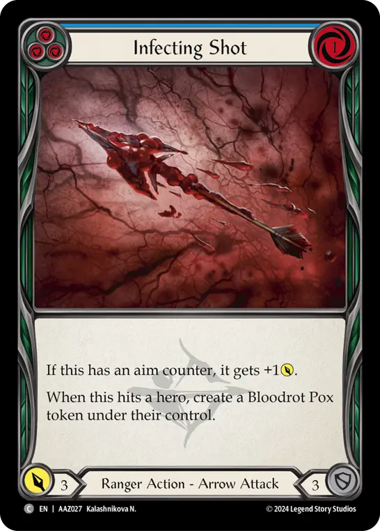 Infecting Shot (Blue) — Armory Deck: Azalea Flesh and Blood card by N. Kalasheikova