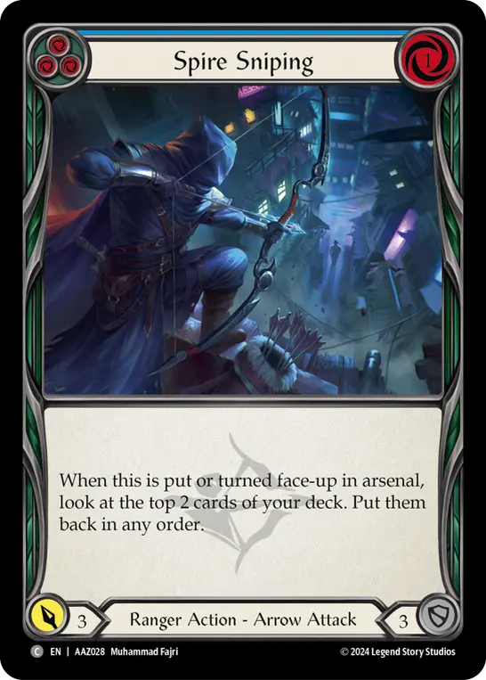Spire Sniping (Blue) — Armory Deck: Azalea Flesh and Blood card by Muhammad Fajri