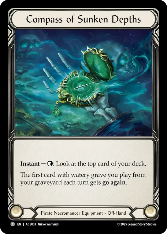 Compass of Sunken Depths — GEM Pack 2 Flesh and Blood card by Nikko Wahyudi