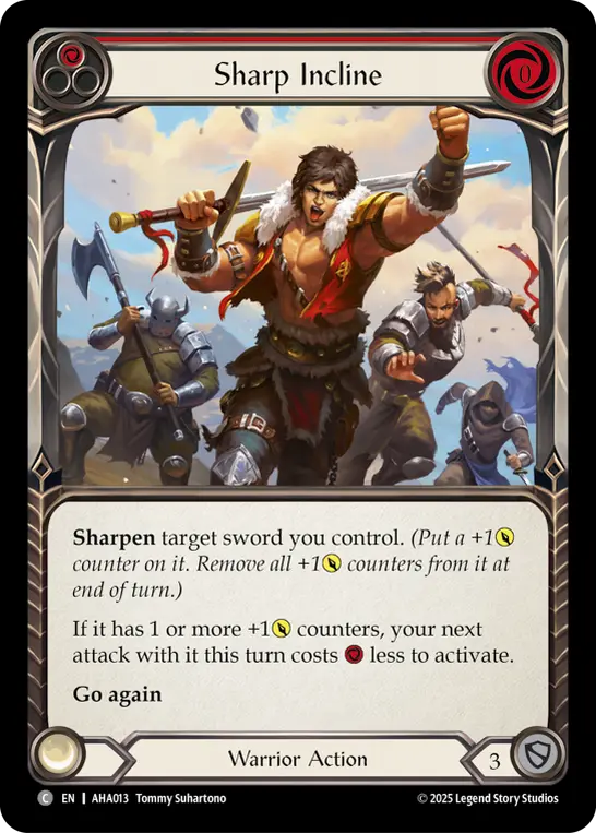 Sharp Incline (Red) — Armory Deck Origins: Hala Flesh and Blood card by Tommy Suhartono