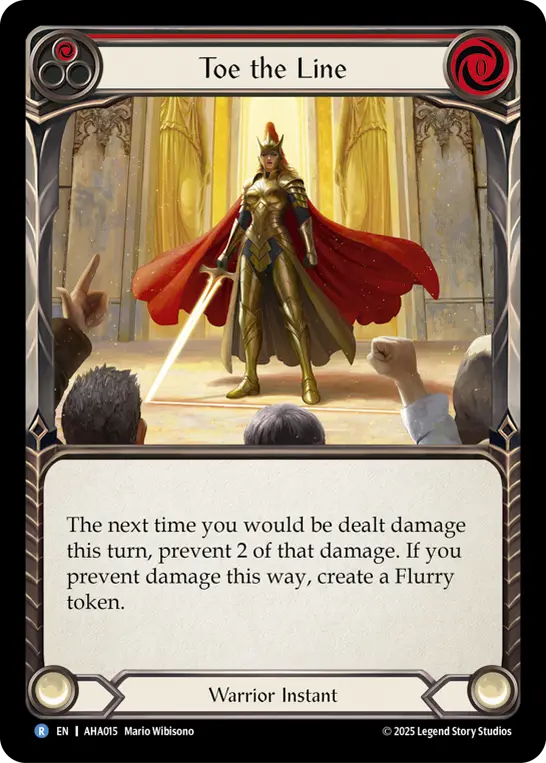 Toe The Line (Red) — Flesh and Blood card