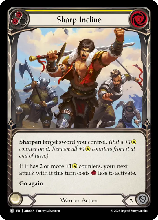 Sharp Incline (Yellow) — Armory Deck Origins: Hala Flesh and Blood card by Tommy Suhartono