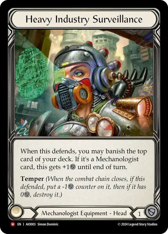 Heavy Industry Surveillance — Armory Deck: Dash Flesh and Blood card by Simon Dominic