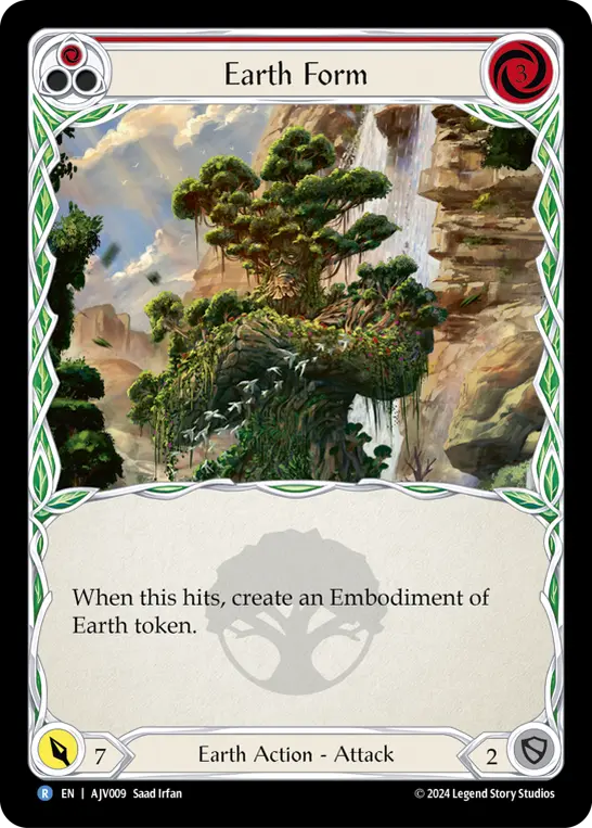 Earth Form (Red) — Armory Deck: Jarl Vetreidi Flesh and Blood card by Saad Irfan