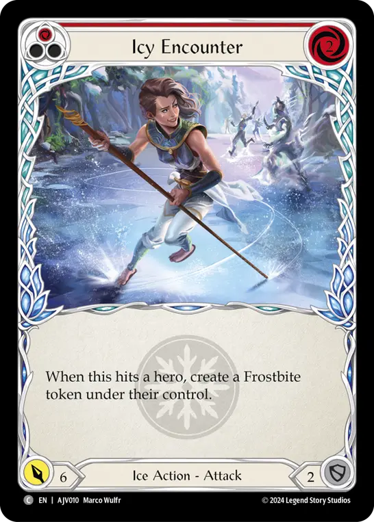 Icy Encounter (Red) — Armory Deck: Jarl Vetreidi Flesh and Blood card by Marco Wulff