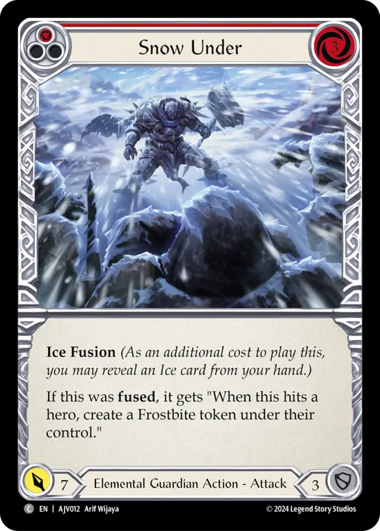 Snow Under (Red) — Armory Deck: Jarl Vetreidi Flesh and Blood card by Arif Wijaya