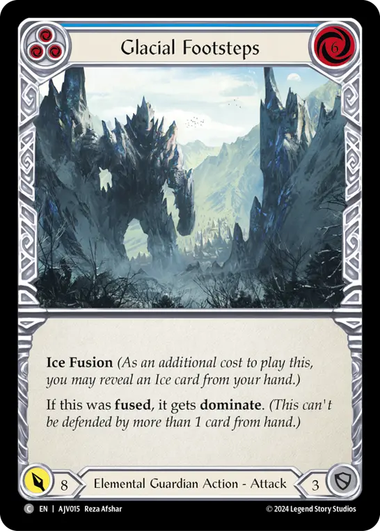 Glacial Footsteps (Blue) — Armory Deck: Jarl Vetreidi Flesh and Blood card by Reza Afshar
