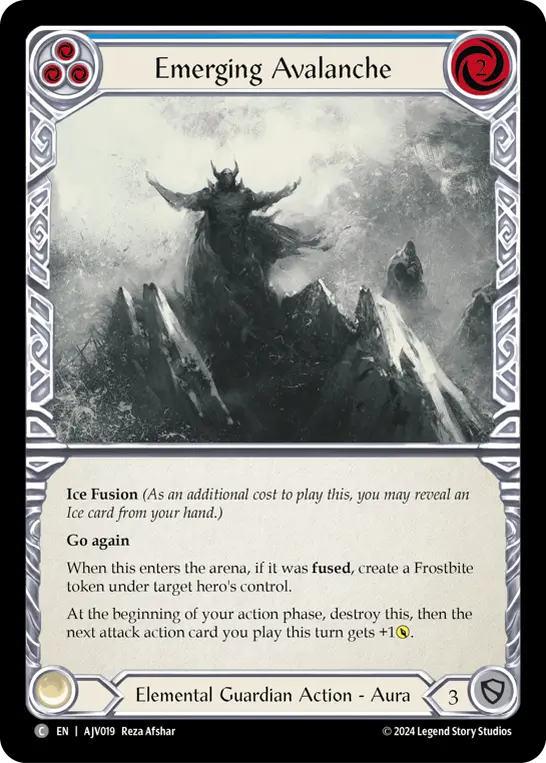 Emerging Avalanche (Blue) — Armory Deck: Jarl Vetreidi Flesh and Blood card by Reza Afshar