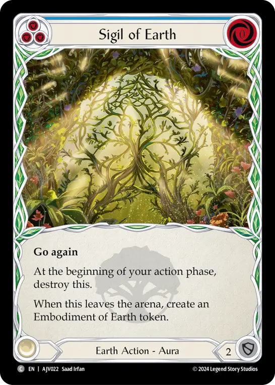 Sigil of Earth — Armory Deck: Jarl Vetreidi Flesh and Blood card by Saad Irfan
