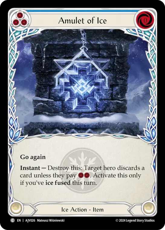 Amulet of Ice — Armory Deck: Jarl Vetreidi Flesh and Blood card by Mateusz Wisniewski