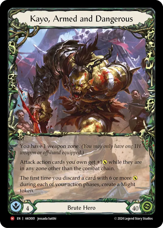 Kayo, Armed and Dangerous — Armory Deck: Kayo Flesh and Blood card by Jessada Sutthi