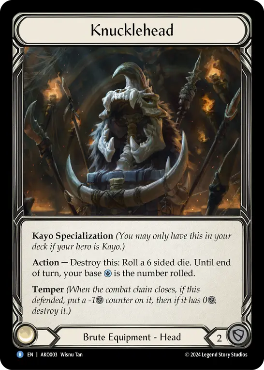 Knucklehead — Armory Deck: Kayo Flesh and Blood card by Wismu Tan
