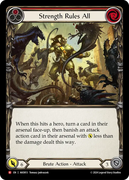 Strength Rules All — Armory Deck: Kayo Flesh and Blood card by Tomasz Jedruszek