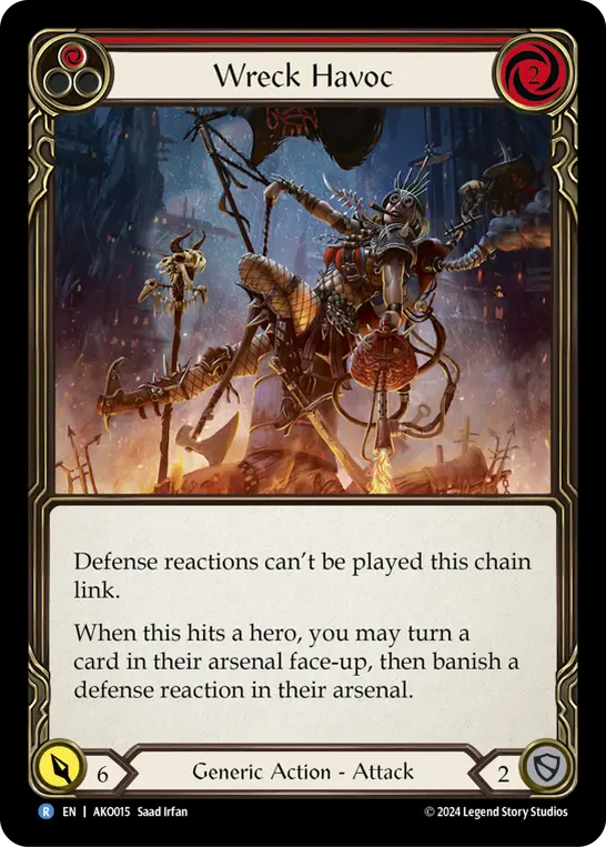 Wreck Havoc (Red) — Armory Deck: Kayo Flesh and Blood card by Saad Irfan
