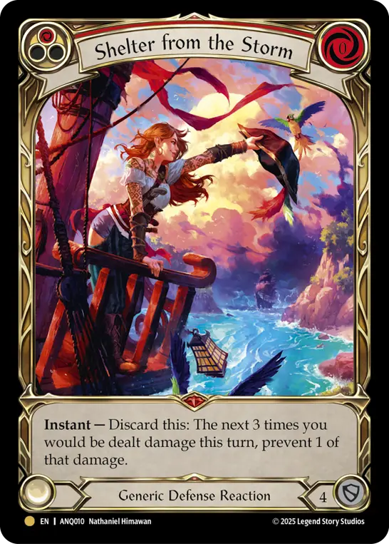 Shelter from the Storm — Compendium of Rathe - Antiquity Pack Flesh and Blood card by Nathaniel Himawan