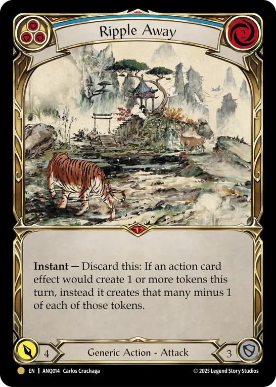 Ripple Away (Blue) (ANQ014) — Compendium of Rathe - Antiquity Pack Flesh and Blood card by Carlos Cruchaga