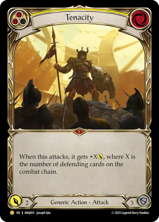 Tenacity (Yellow) (ANQ015) — Compendium of Rathe - Antiquity Pack