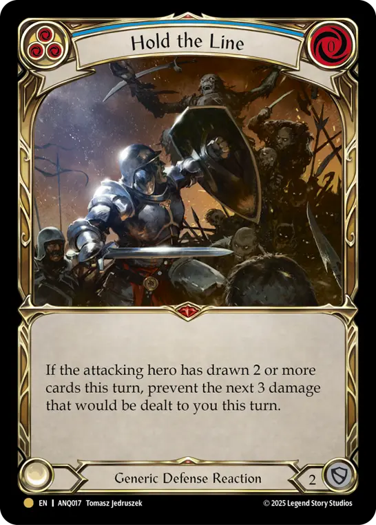 Hold The Line (Blue) (ANQ017) — Compendium of Rathe - Antiquity Pack