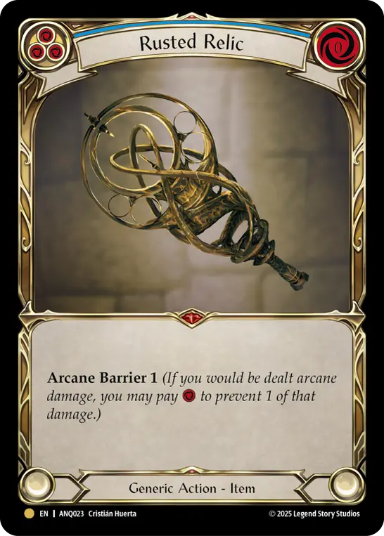 Rusted Relic (Blue) (ANQ023) — Compendium of Rathe - Antiquity Pack