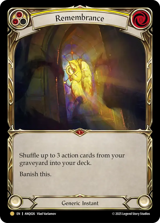 Remembrance (Yellow) (ANQ026) — Compendium of Rathe - Antiquity Pack