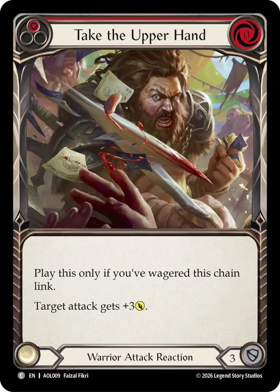Take the Upper Hand — Blitz Deck: Tales of Aria - Oldhim Flesh and Blood card by Faizal Fikri