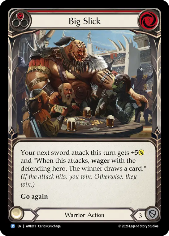 Big Slick — Blitz Deck: Tales of Aria - Oldhim Flesh and Blood card by Carlos Cruchaga