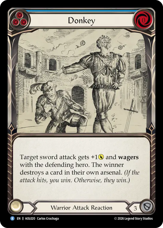 Donkey — Blitz Deck: Tales of Aria - Oldhim Flesh and Blood card by Carlos Cruchaga