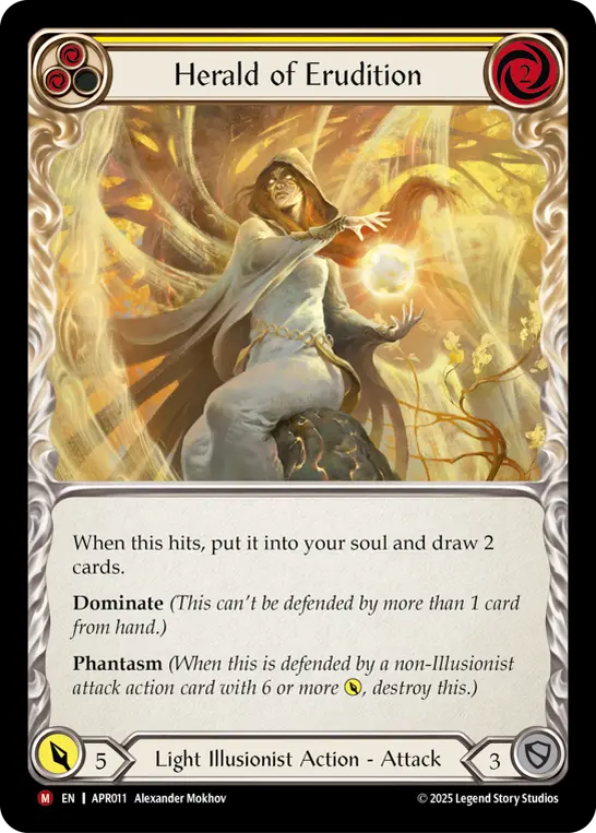 Herald of Erudition — Armory Deck: Legends Prism Flesh and Blood card by Alexander Mokhov