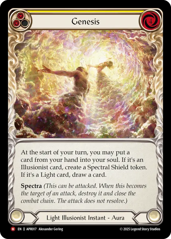 Genesis — Armory Deck: Legends Prism Flesh and Blood card by Alexander Gering