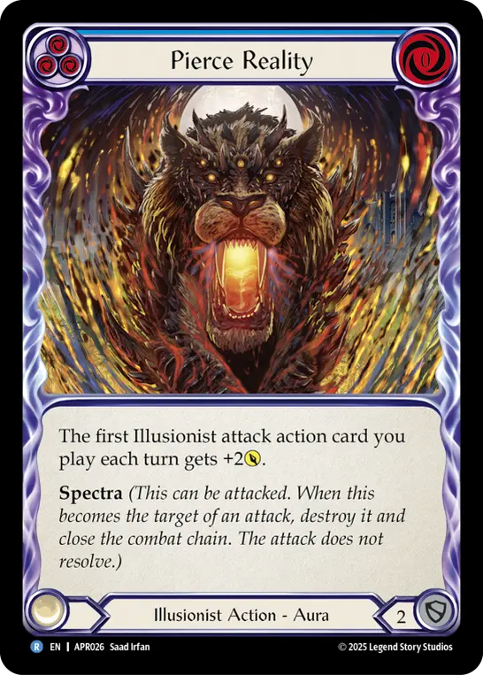 Pierce Reality — Armory Deck: Legends Prism Flesh and Blood card by Saad Irfan