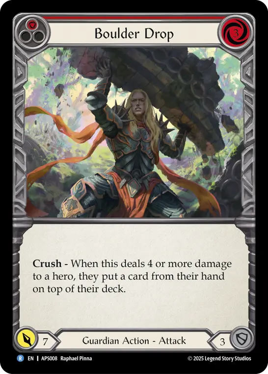 Boulder Drop (Red) — Flesh and Blood card