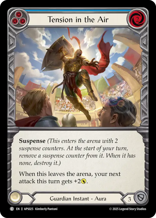 Tension in the Air (Blue) — Armory Deck: Pleiades Flesh and Blood card by Kimberly Pantoni