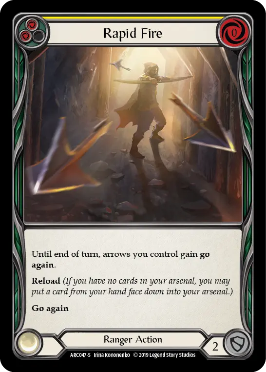 Rapid Fire — Arcane Rising Flesh and Blood card by Irina Kononenko