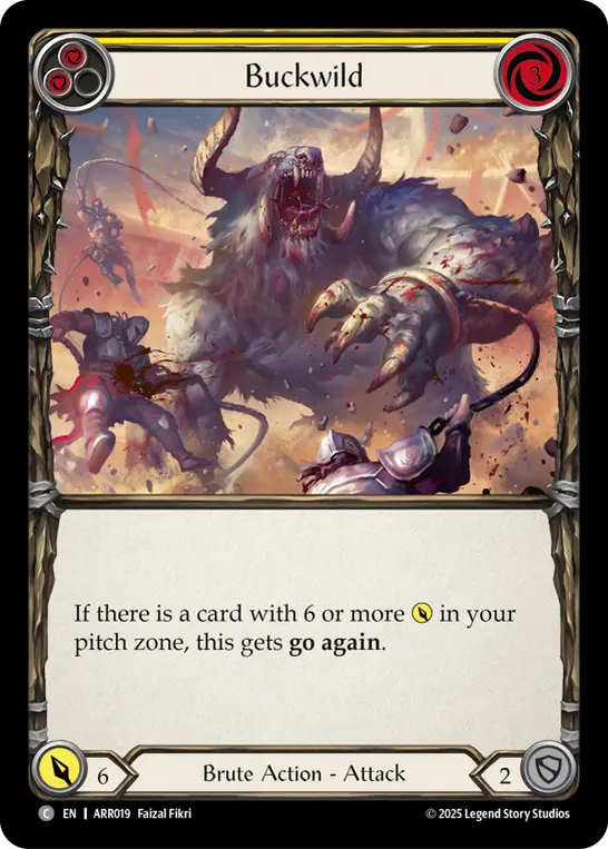 Buckwild — Armory Deck: Rhinar Flesh and Blood card by Faizal Fikri
