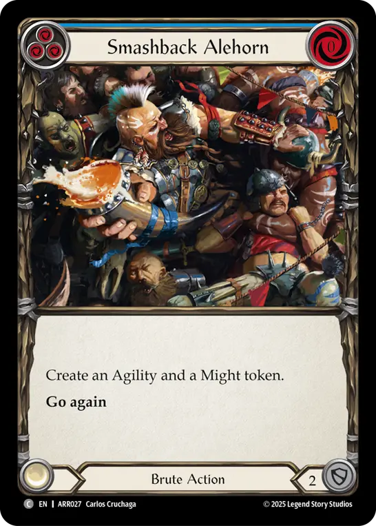 Smashback Alehorn — Armory Deck: Rhinar Flesh and Blood card by Carlos Cruchaga
