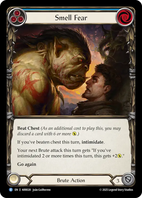 Smell Fear (Blue) — Flesh and Blood card