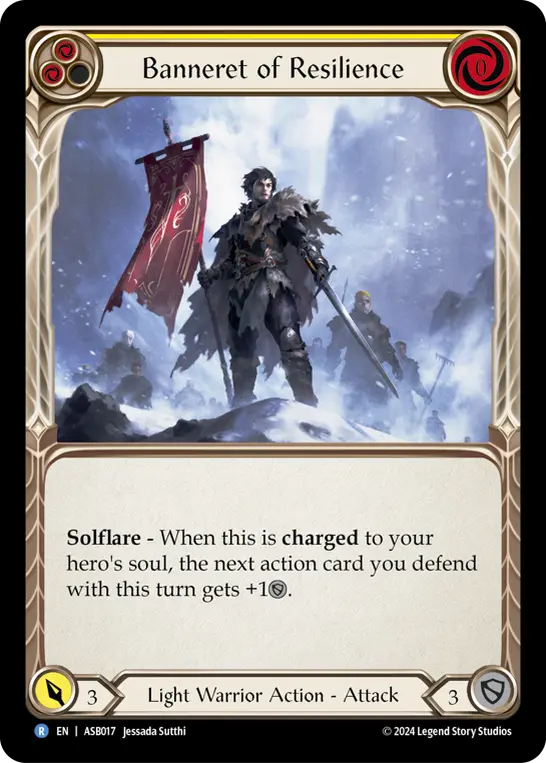 Banneret of Resilience — Armory Deck: Boltyn Flesh and Blood card by Jessada Sutthi