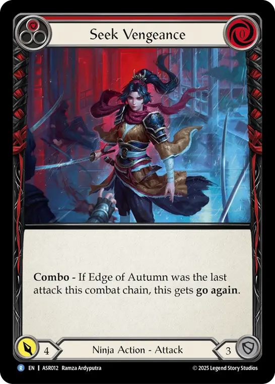 Seek Vengeance (Red) — Flesh and Blood card