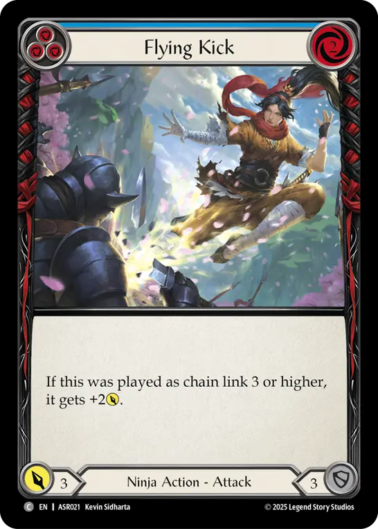 Flying Kick (Blue) — Armory Deck: Ira Flesh and Blood card by Kevin Sidharta
