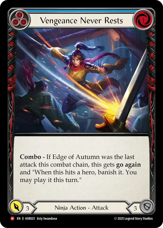 Vengeance Never Rests — Armory Deck: Ira Flesh and Blood card by Esty Swandana