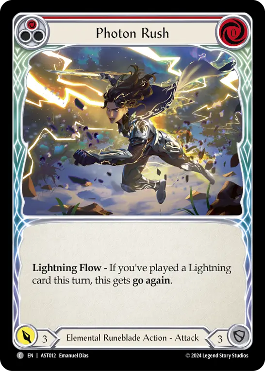 Photon Rush (Red) — Armory Deck: Aurora Flesh and Blood card by Emanuel Dias