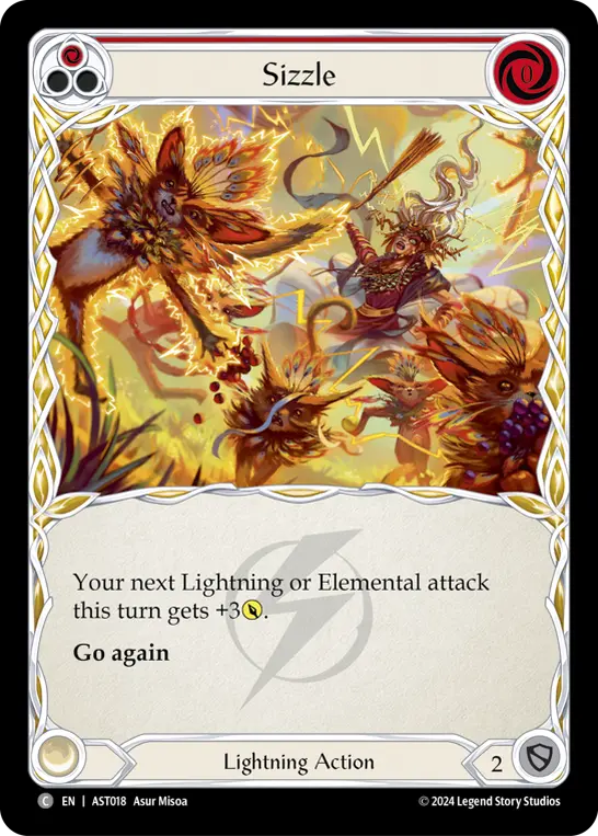 Sizzle (Red) — Flesh and Blood card