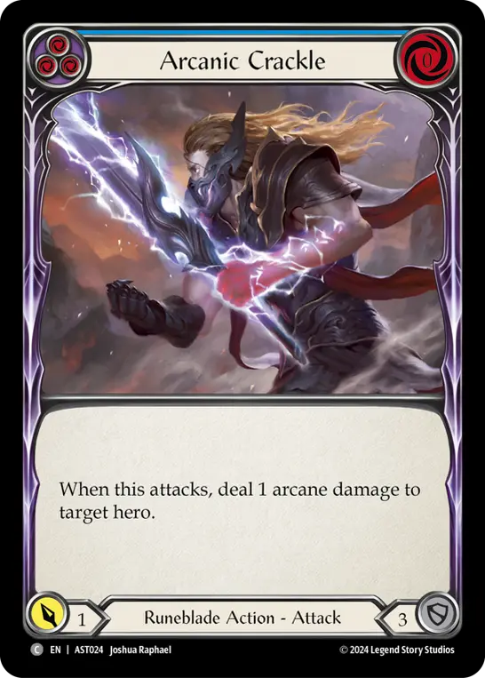 Arcanic Crackle (Blue) — Armory Deck: Aurora Flesh and Blood card by Joshua Raphael