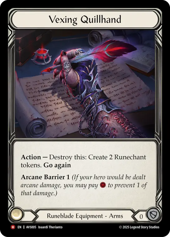 Vexing Quillhand — Flesh and Blood card
