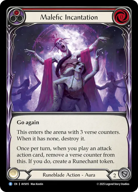 Malefic Incantation (Red) — Flesh and Blood card